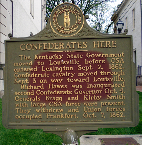 File:Confederate occupation marker Frankfort KY.png