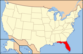 佛罗里达州在美国的位置
