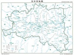 漢中市在陝西省的位置