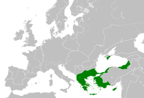 1190年帝国版图在伊萨克二世治下的领土疆域