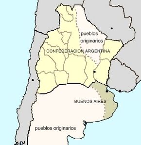 立宪的阿根廷邦联及独立的布宜诺斯艾利斯国, 1858.