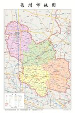 亳州市地图（自然地理版）