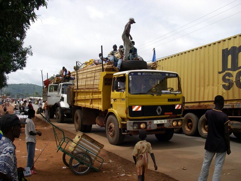 File:Central African Republic - Trucks in Bangui.jpg