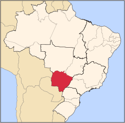 Mato Grosso do Sul在巴西的位置