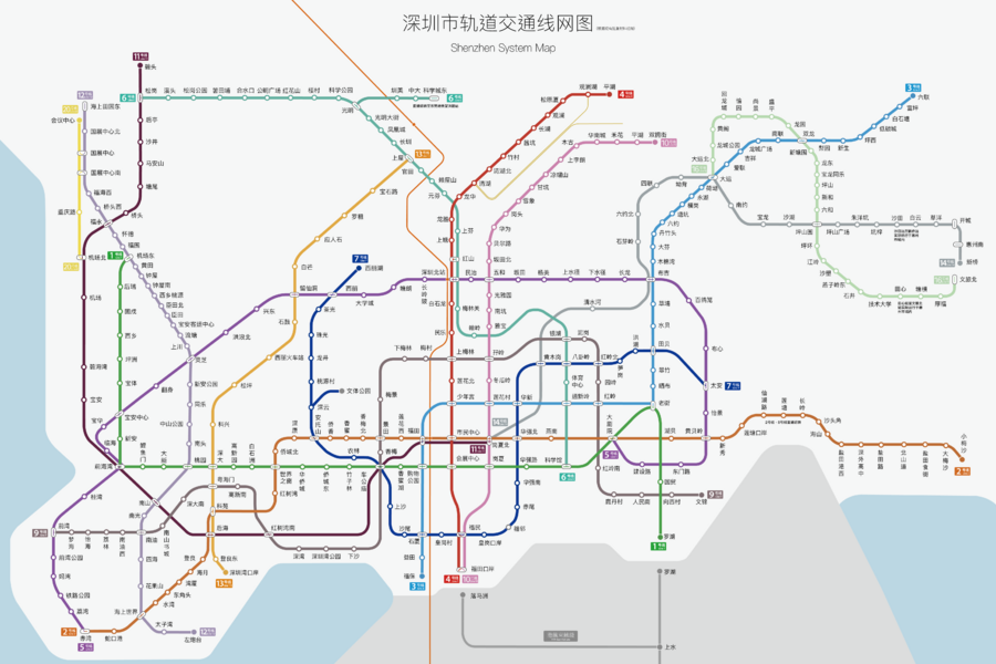 深圳地铁四期线路规划图