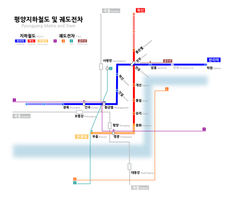 平壤地铁路线图