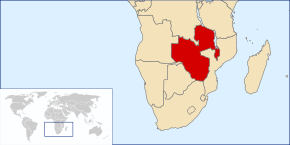 罗得西亚与尼亚萨兰联邦位置图