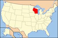 美國威斯康星州地圖