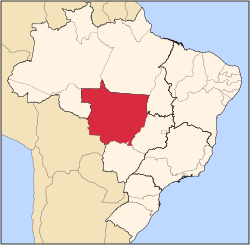 Mato Grosso在巴西的位置