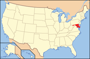 马里兰州在美国的位置