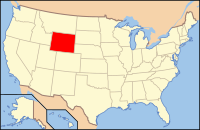 美国怀俄明州地图
