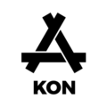 三個黑色橫條交叉在一起的「KON」標誌，不受中國版權法護[19]