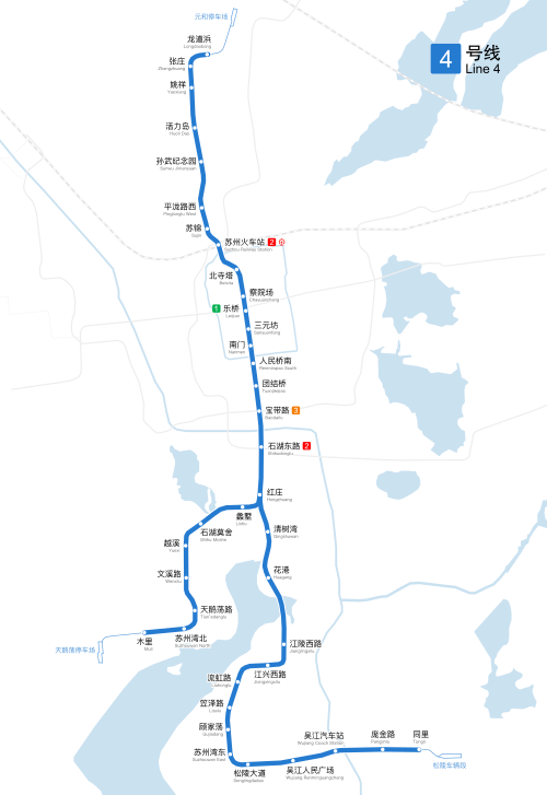 蘇州軌道交通4號線路線圖