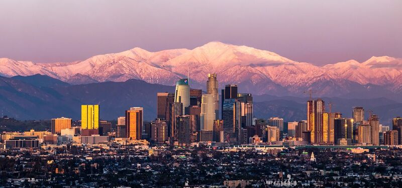 File:Los Angeles with Mount Baldy.jpg