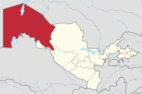卡拉卡尔帕克斯坦在乌兹别克斯坦的位置