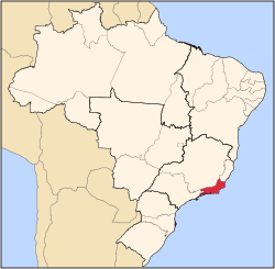里约热内卢州 Rio de Janeiro在巴西的位置