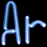 字母Ar形狀的氣體藍光放電燈管