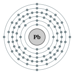 铅的电子層（2, 8, 18, 32, 18, 4）