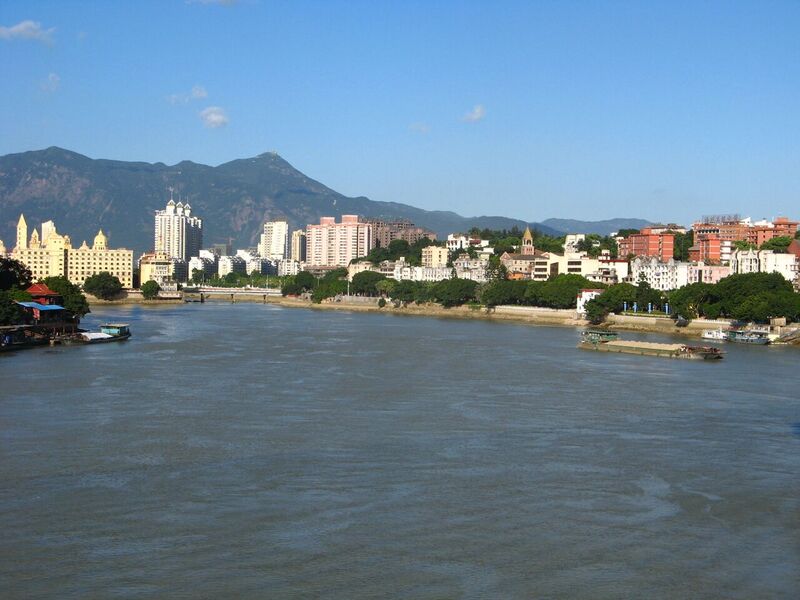 File:River min and chongseng hill.JPG