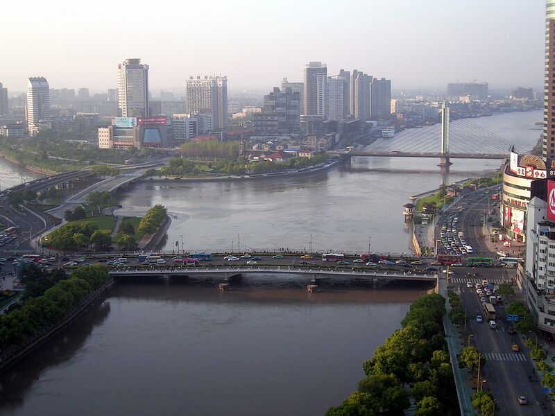 File:Juncture of three main rivers in Ningbo China.jpg