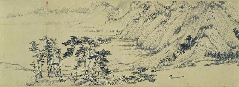 File:Huang Gongwang. Dwelling in the Fuchun Mountains. detail. Taipei Palace Museum.jpg
