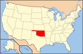 俄克拉荷马州在美国的位置