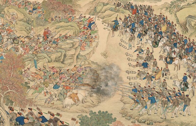 File:Сражение при Ешилькуле, 1759, уйгуры-кашкарцыvsманьчжуро-монголы-ханьцы.jpg