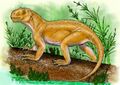 苏美尼兽属复原图，属于异齿亚目文努科维亚兽下目，是已知最早的树栖脊椎动物之一
