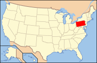 美国宾夕法尼亚州地图