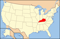 美国肯塔基州地图