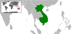 法属印度支那的位置（1945年）