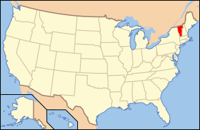 佛蒙特州在美国的位置