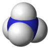 Space-filling model of the ammonium cation