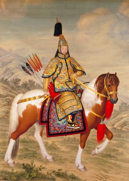 File:The Qianlong Emperor in Ceremonial Armour on Horseback.jpg