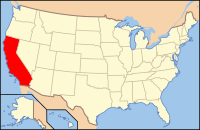 加利福尼亞州在美國位置