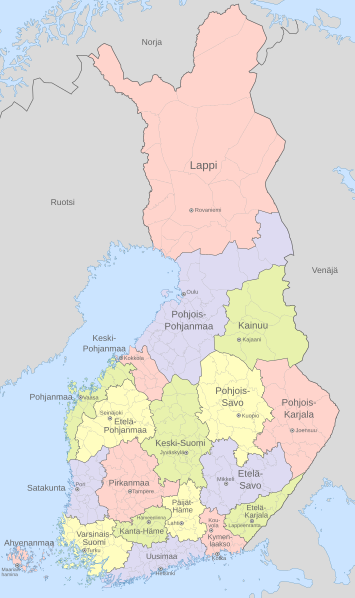 File:Regions of Finland labelled FI.svg
