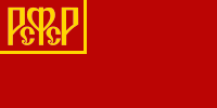 1918年至1920年俄罗斯苏维埃共和国及俄罗斯苏维埃联邦社会主义共和国的国旗（比例为1:2）