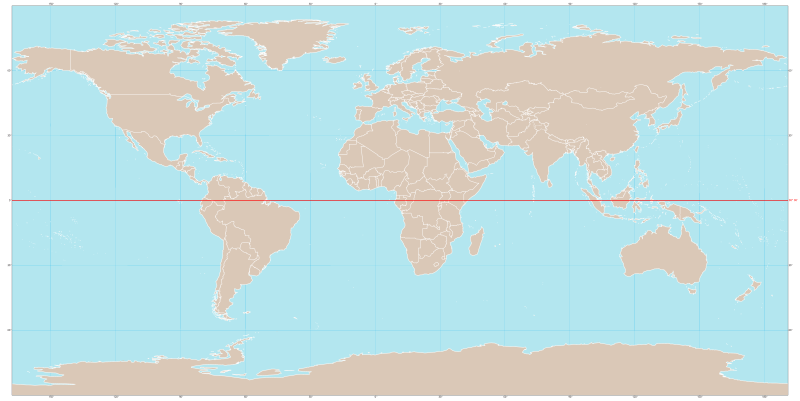 File:World map with equator.svg
