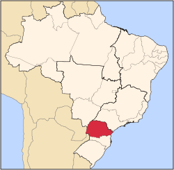 巴拉那州 Paraná在巴西的位置