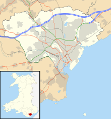 加的夫在威尔士王国中的位置